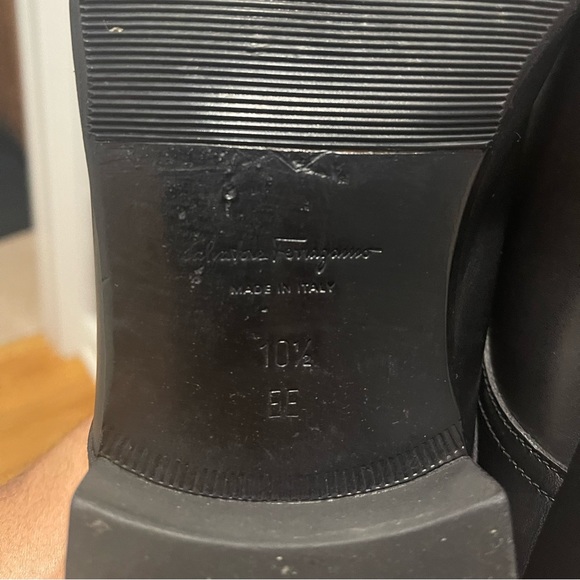 Salvatore Ferragamo Black Dress Shoes Sz 10.5 EE - Picture 10 of 13